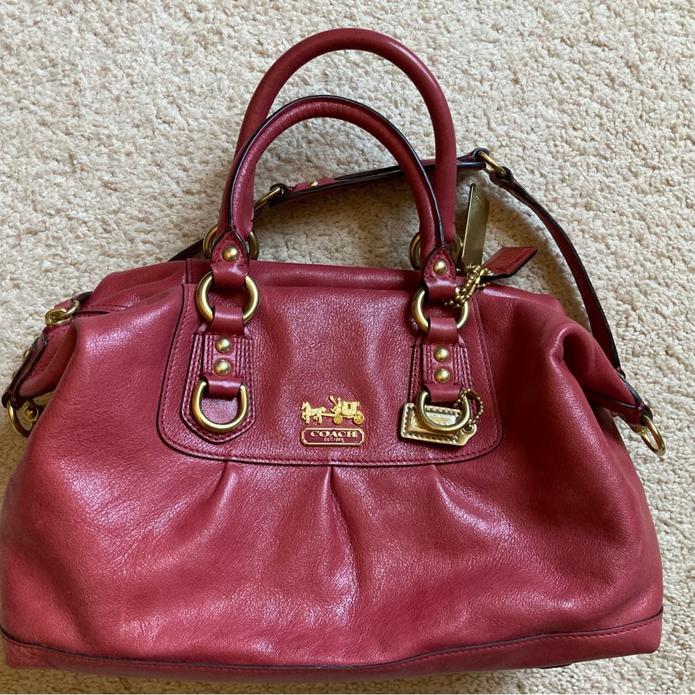 Coach Raspberry Hand Bag - New - Picture 10 of 11